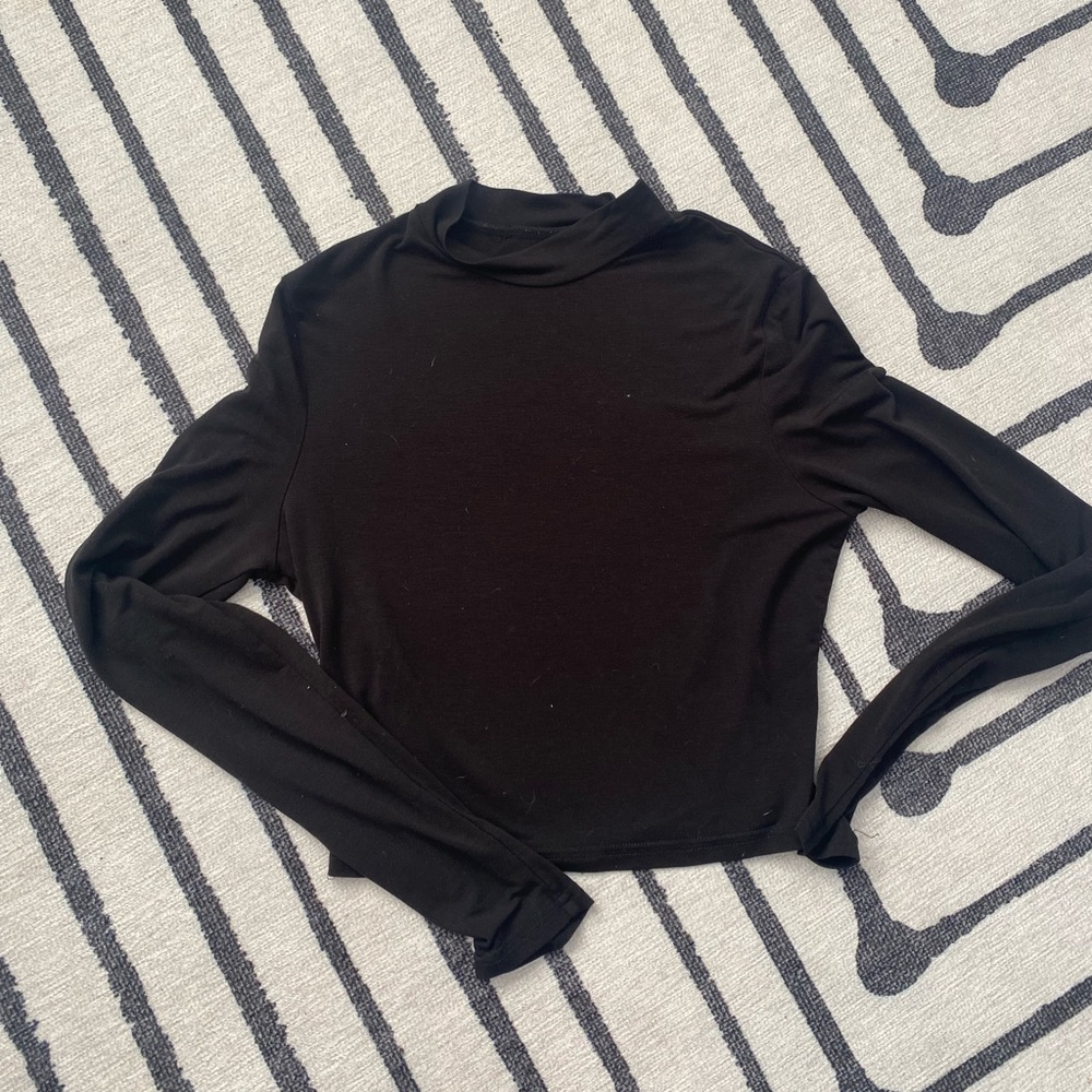 Black mock neck